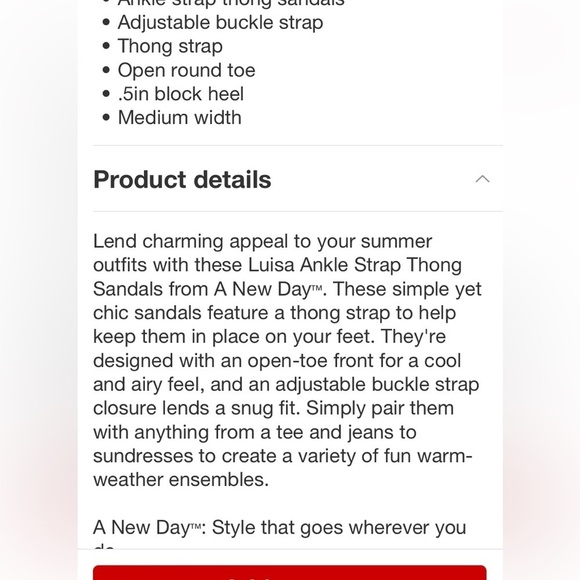 Women's Luisa Ankle Strap Thong Sandals - A New Day™ Beige new - Picture 7 of 7